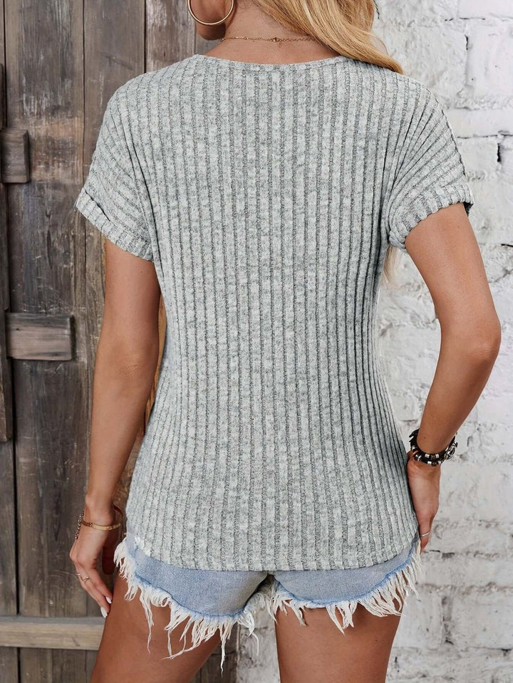 Evelyn Korte Katoenen Blouse