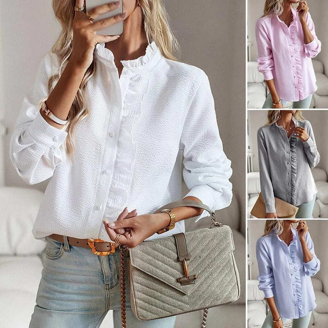Isla Lange Blouse met Knoopsluiting