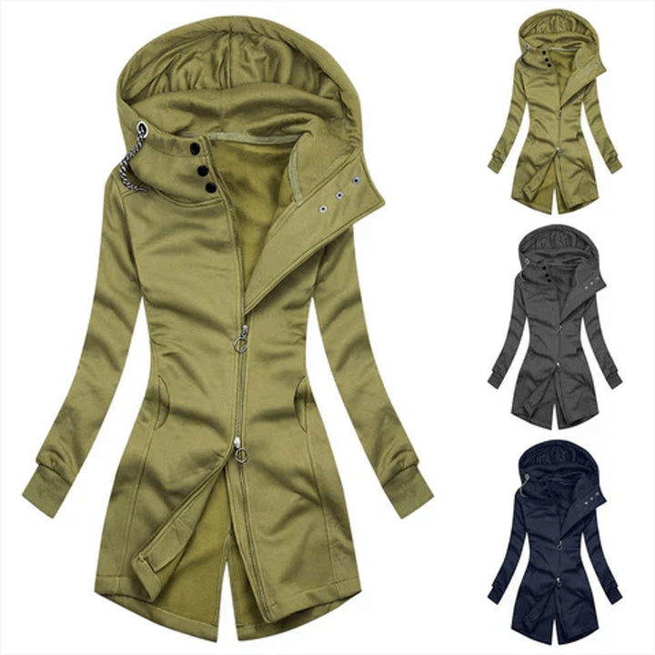 Isla Lange Winterjas met Ritssluiting