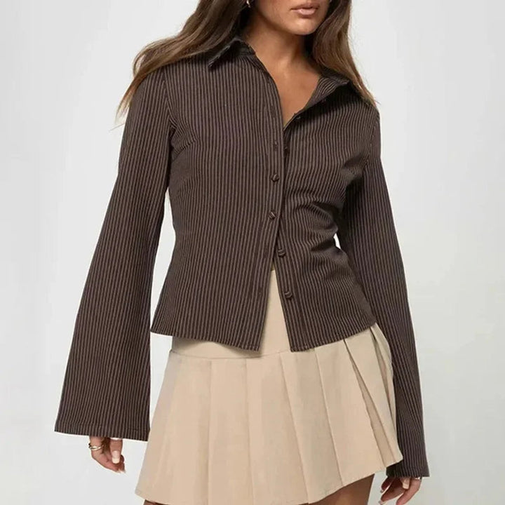 Aria Lange Blouse met Streepdessin