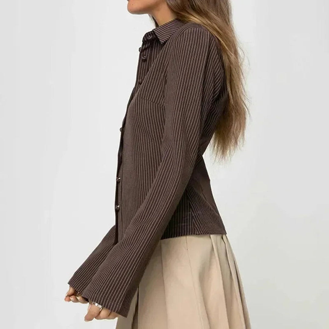Aria Lange Blouse met Streepdessin