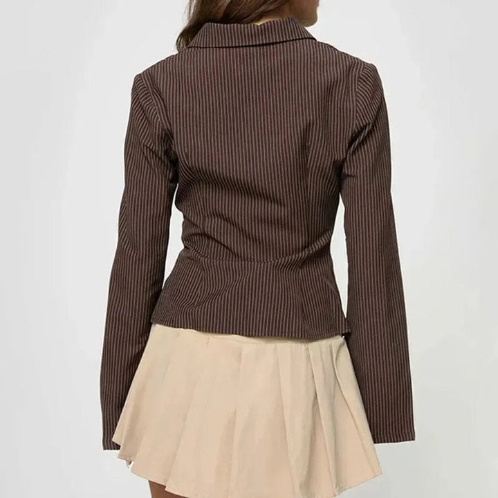 Aria Lange Blouse met Streepdessin