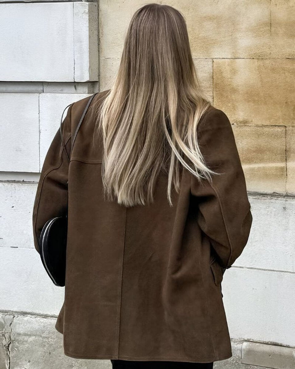 Ivy Suède Blazer met Reverskraag