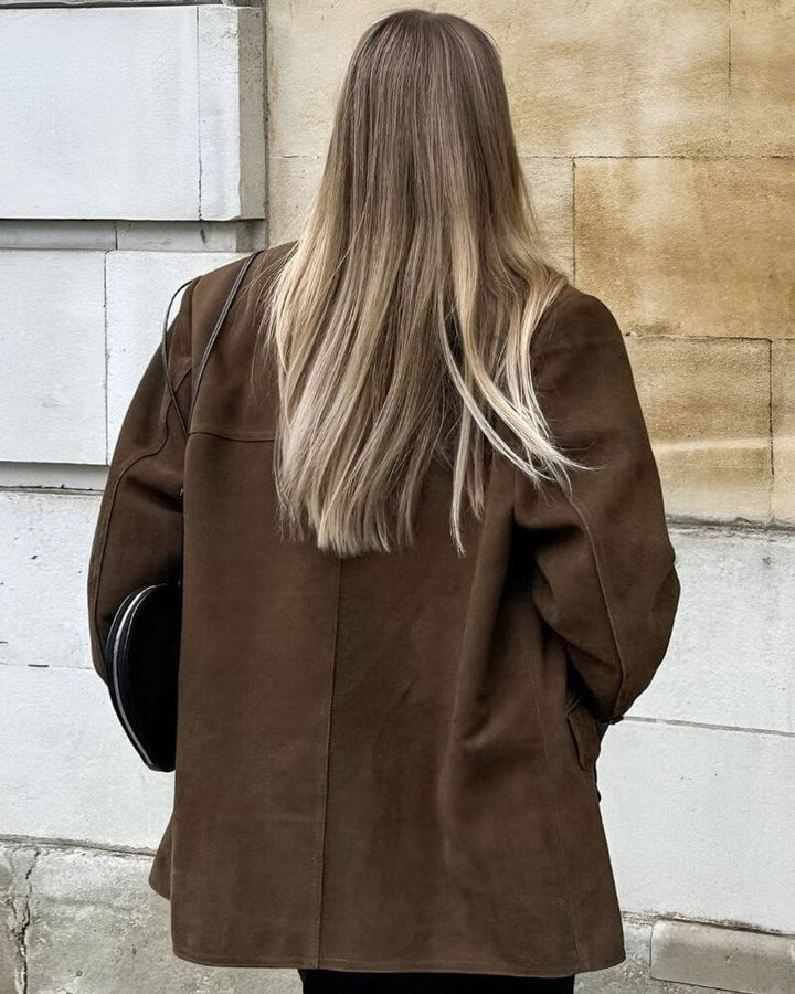Ivy Suède Blazer met Reverskraag