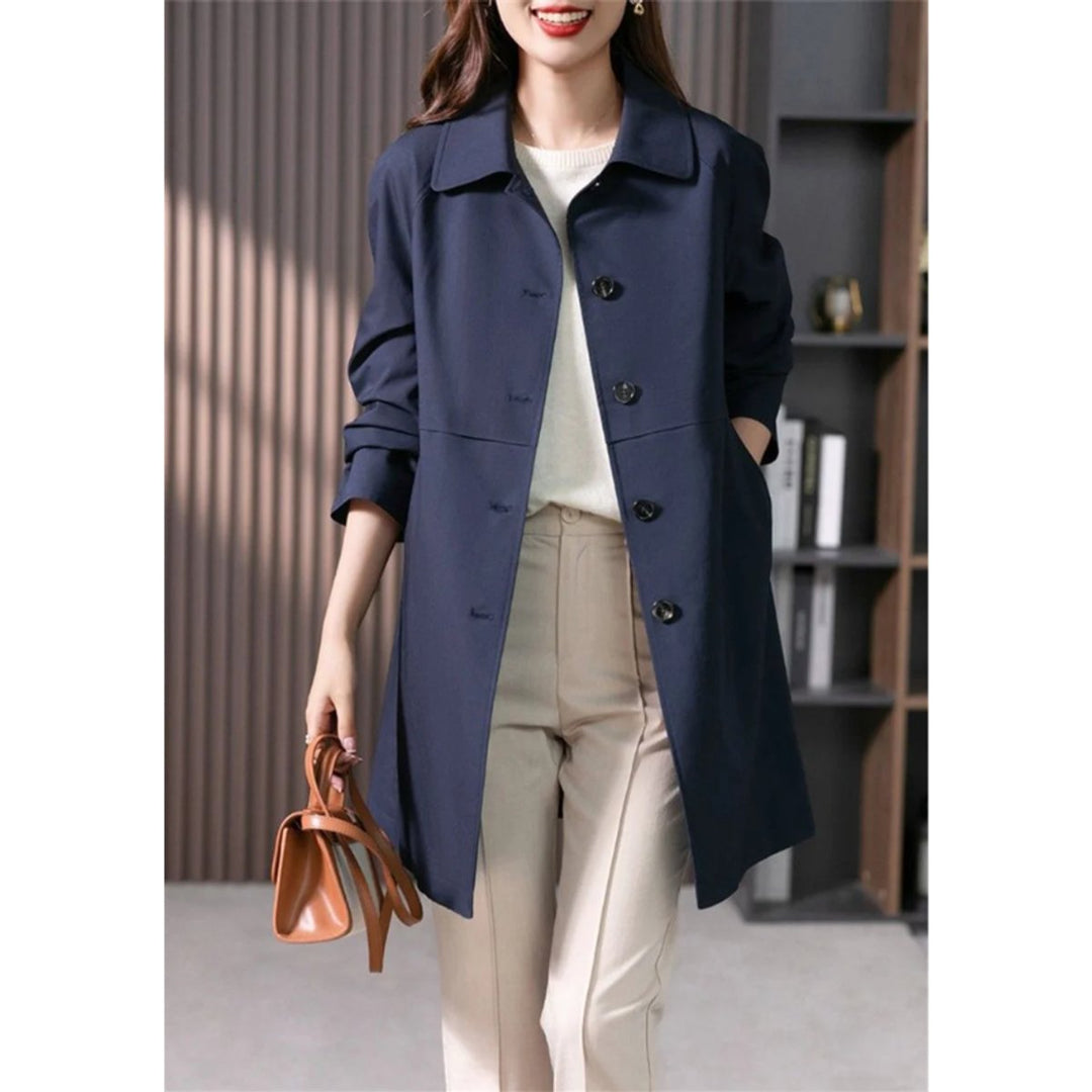 Sophie Halflange Trenchcoat met Knoopsluiting