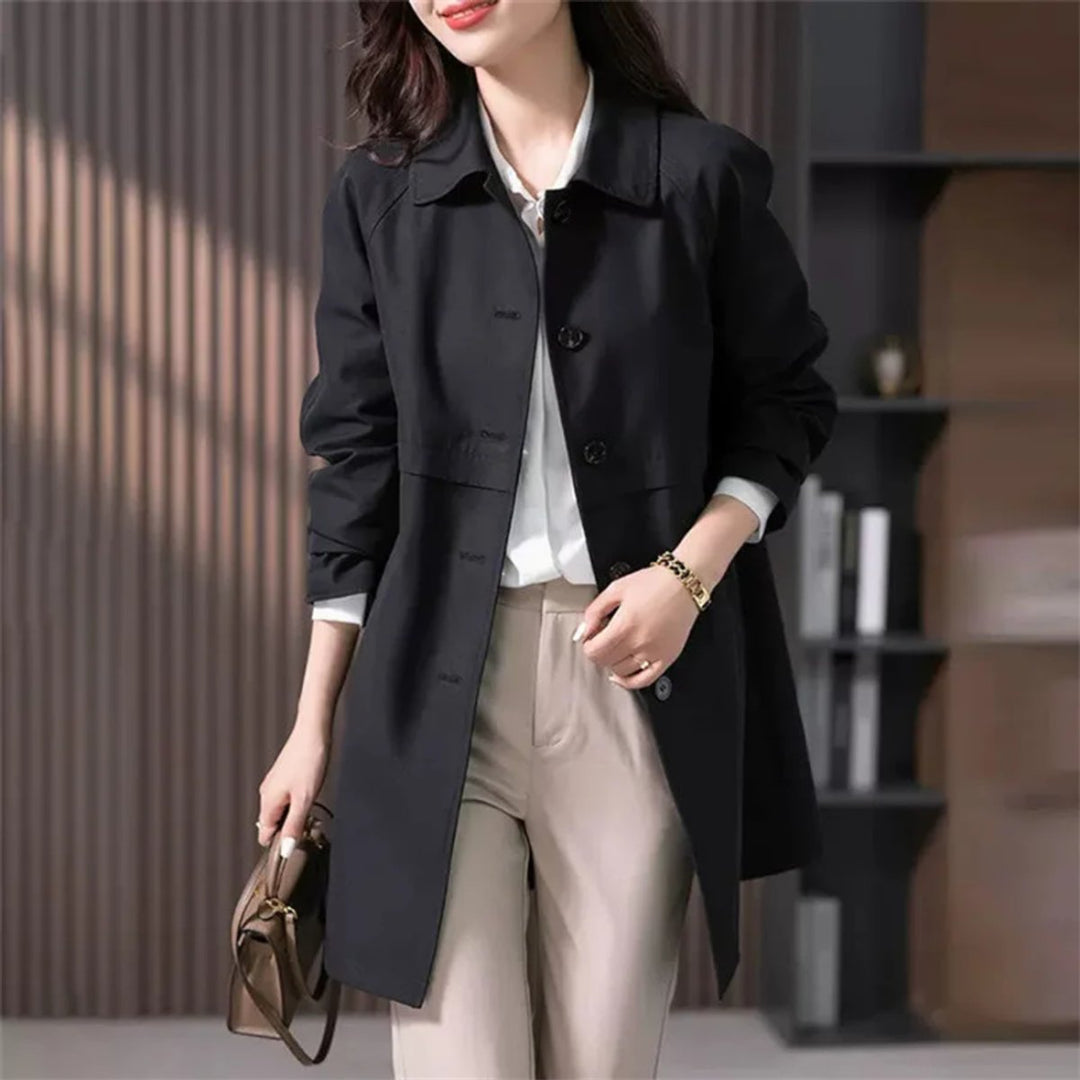 Sophie Halflange Trenchcoat met Knoopsluiting