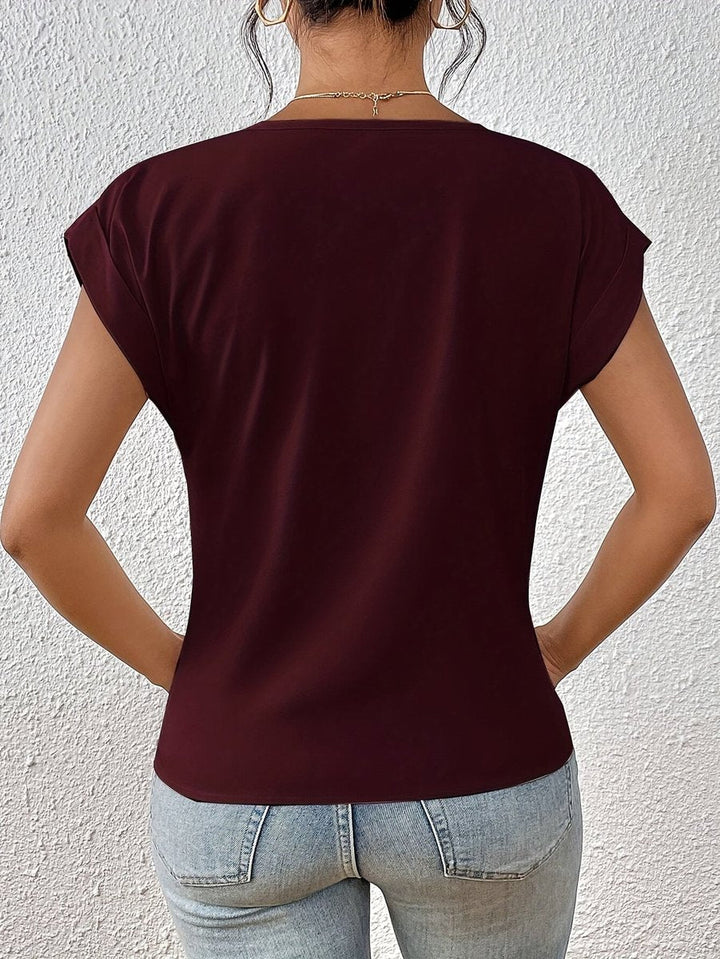 Phoebe Korte Blouse met V-hals