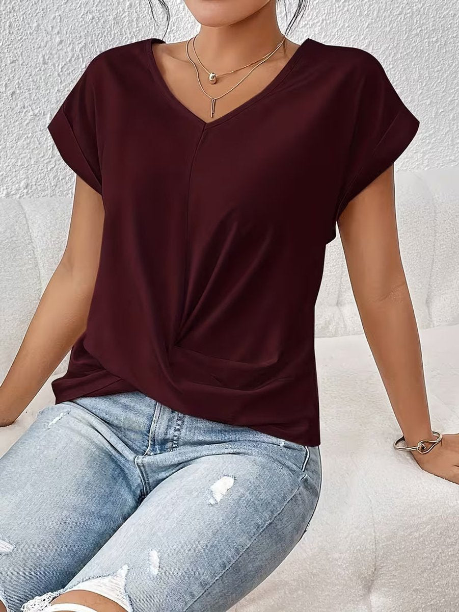 Phoebe Korte Blouse met V-hals