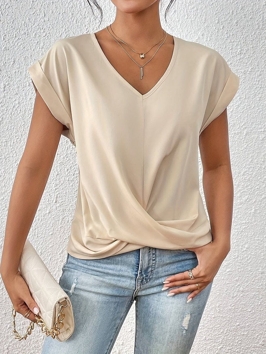 Phoebe Korte Blouse met V-hals