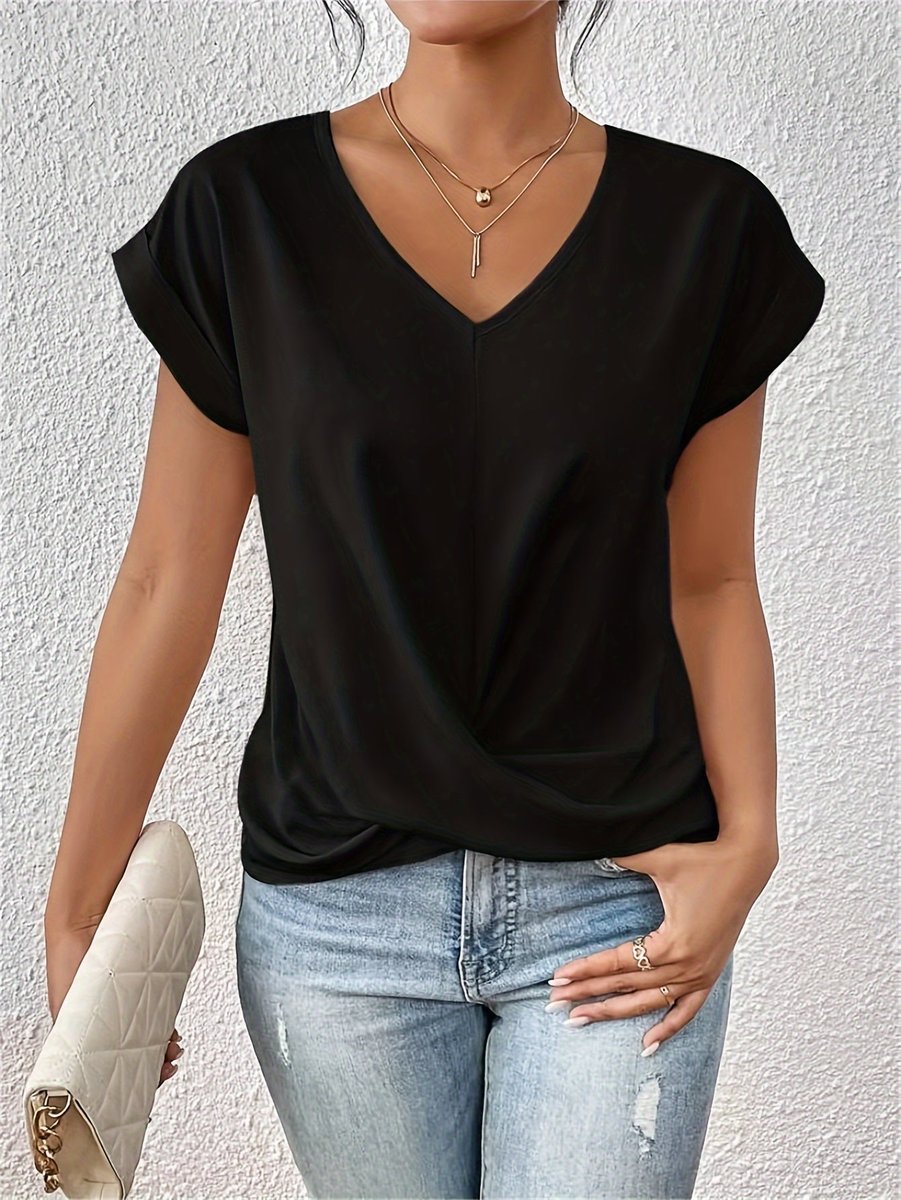 Phoebe Korte Blouse met V-hals