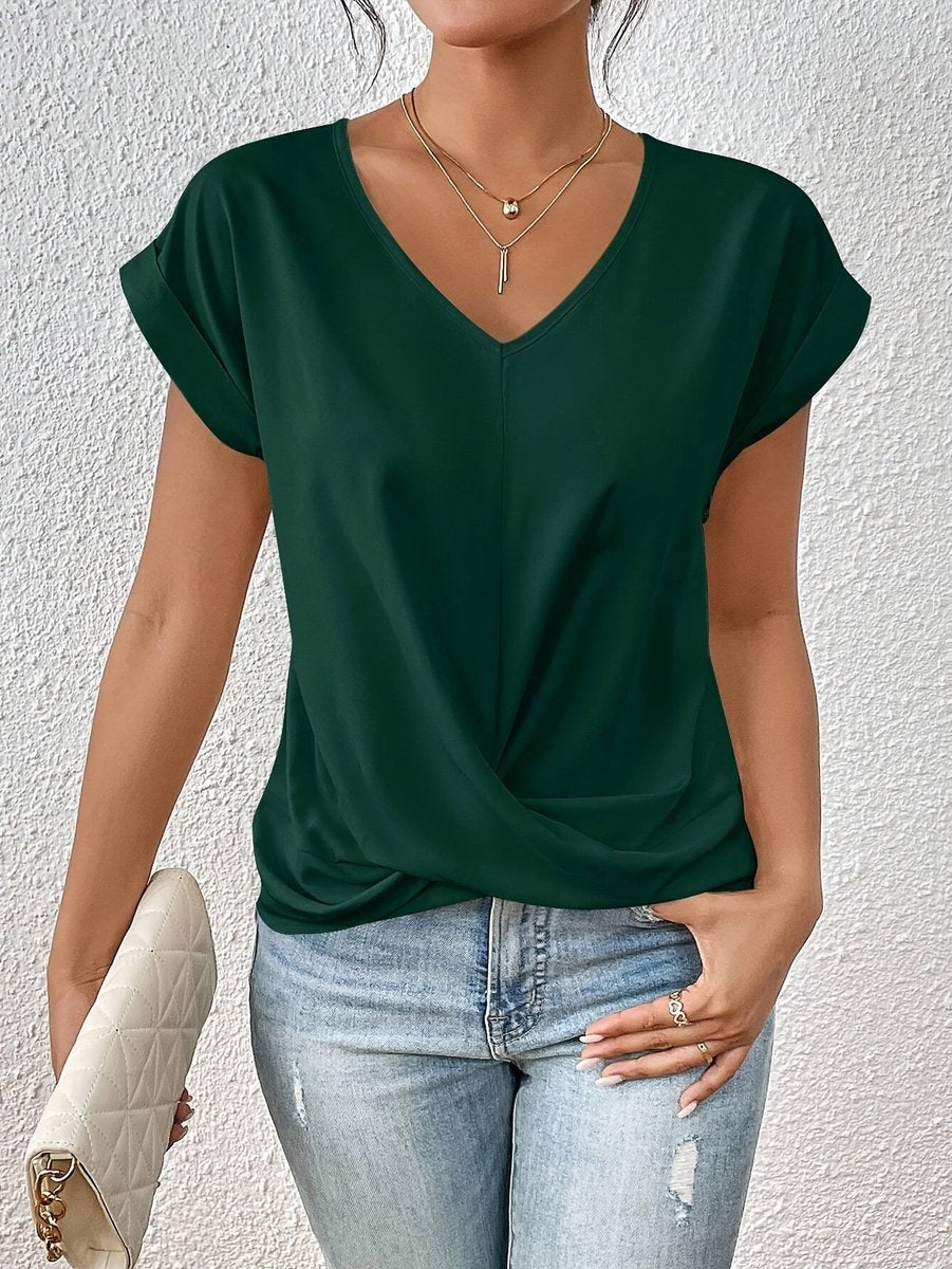 Phoebe Korte Blouse met V-hals