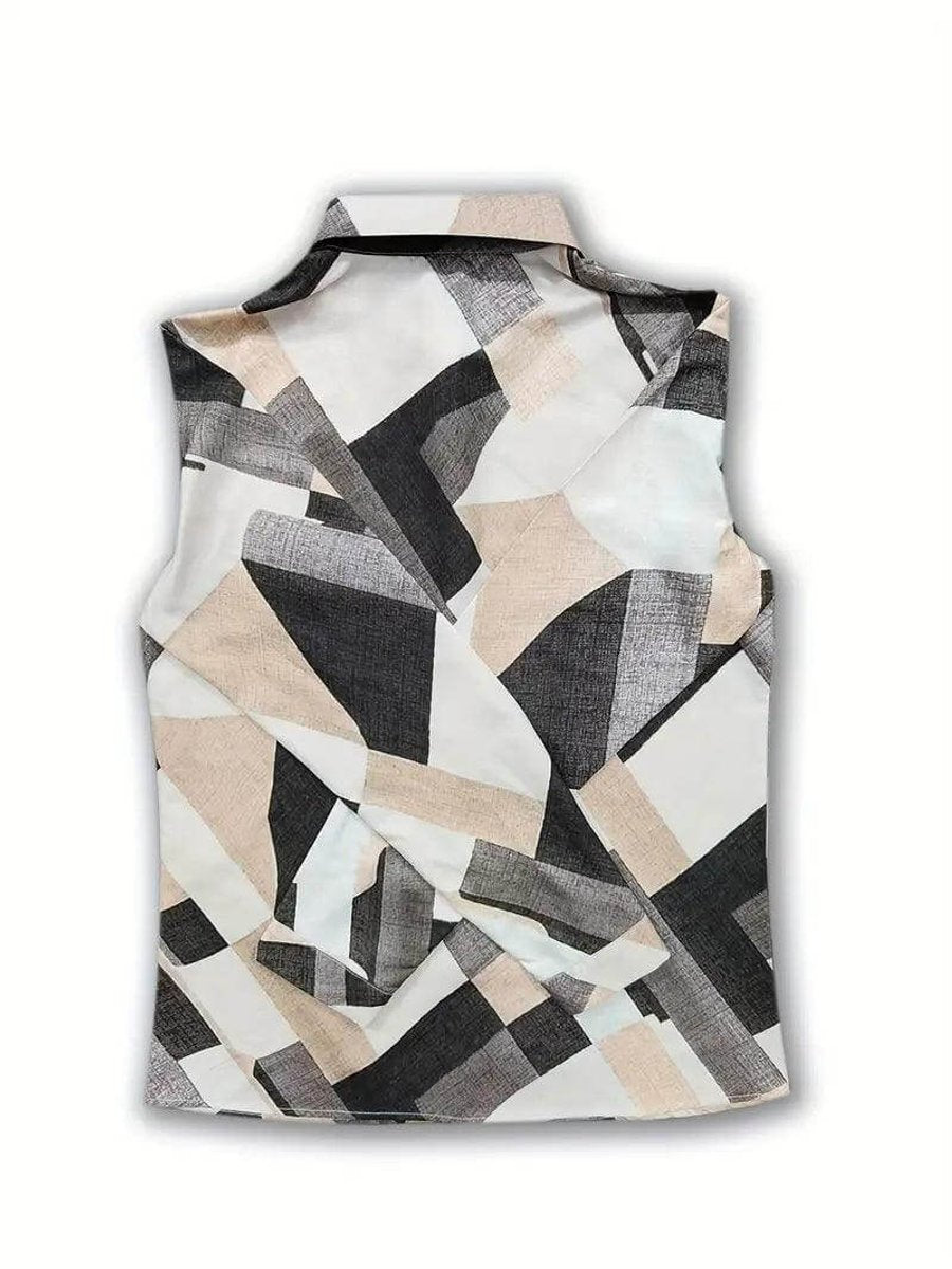 Scarlett Lange Blouse met Grafische Print