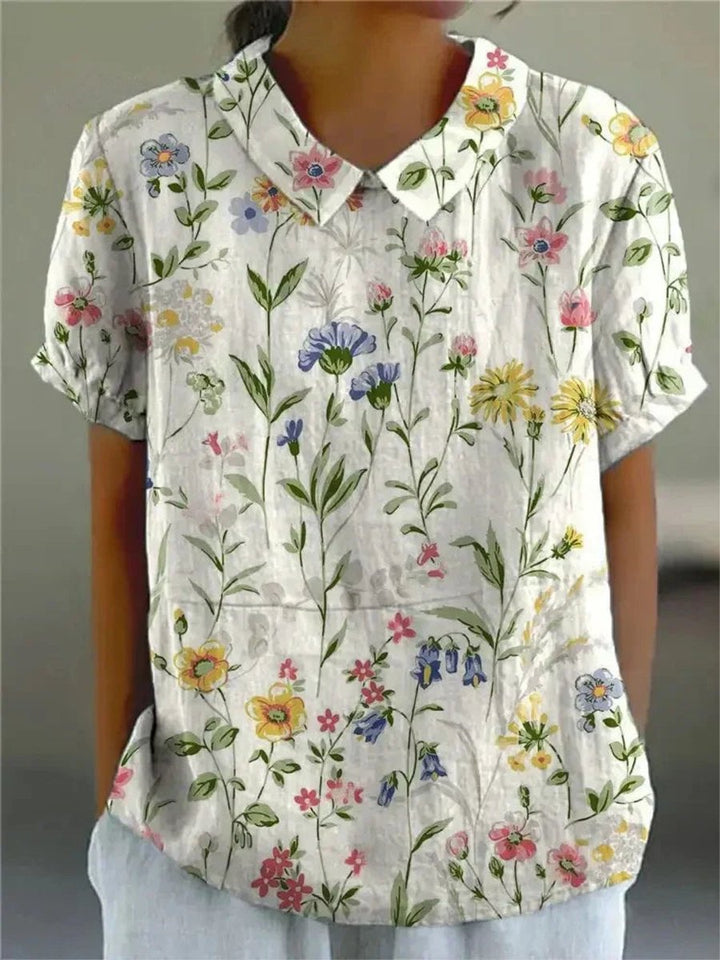 Lily Korte Blouse met Bloemenprint