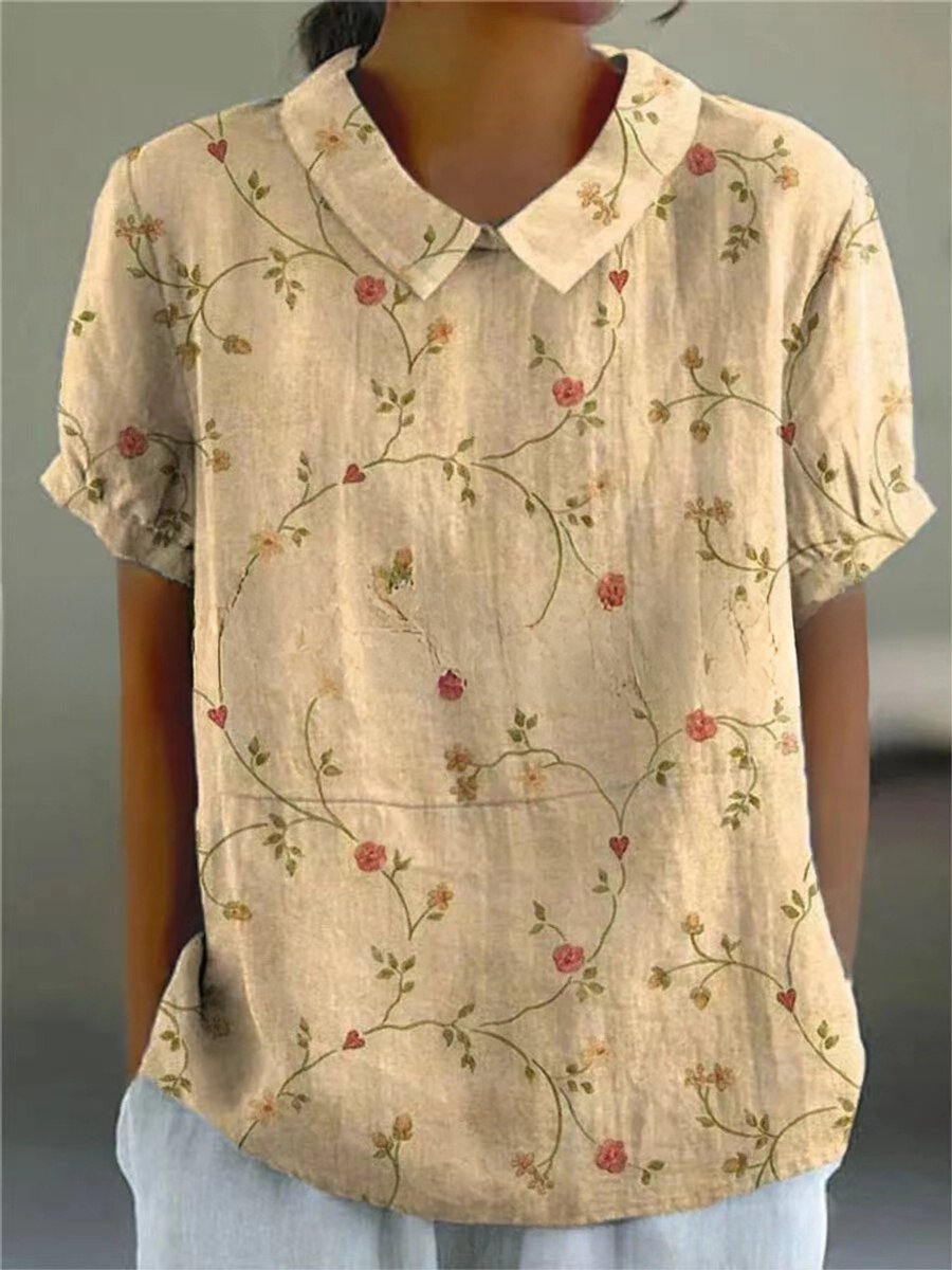 Lily Korte Blouse met Bloemenprint