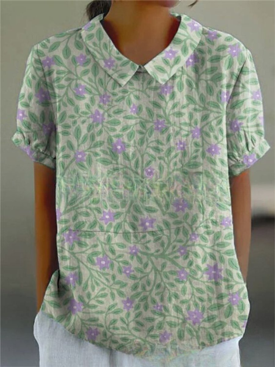 Lily Korte Blouse met Bloemenprint