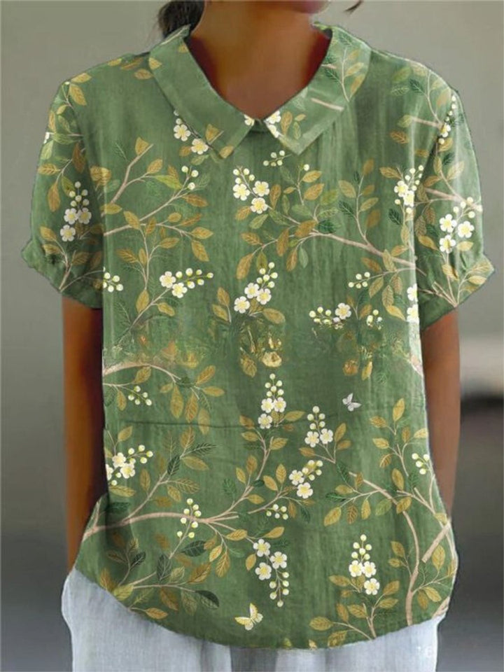 Lily Korte Blouse met Bloemenprint