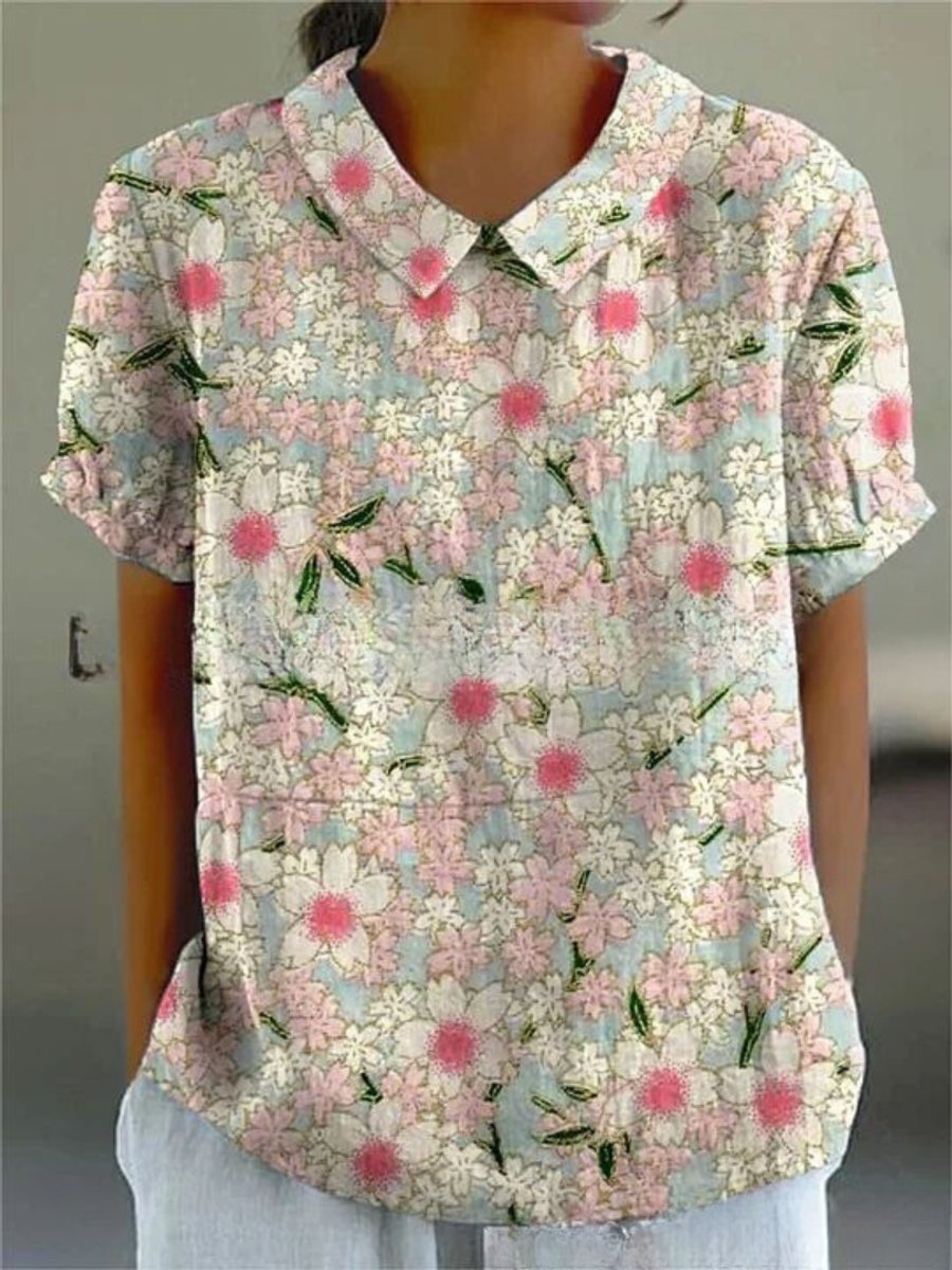Lily Korte Blouse met Bloemenprint