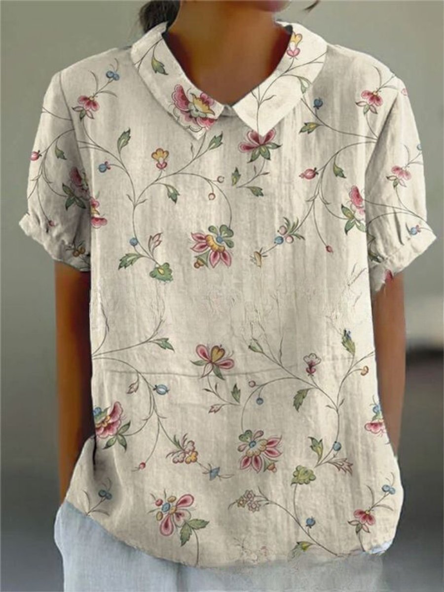 Lily Korte Blouse met Bloemenprint
