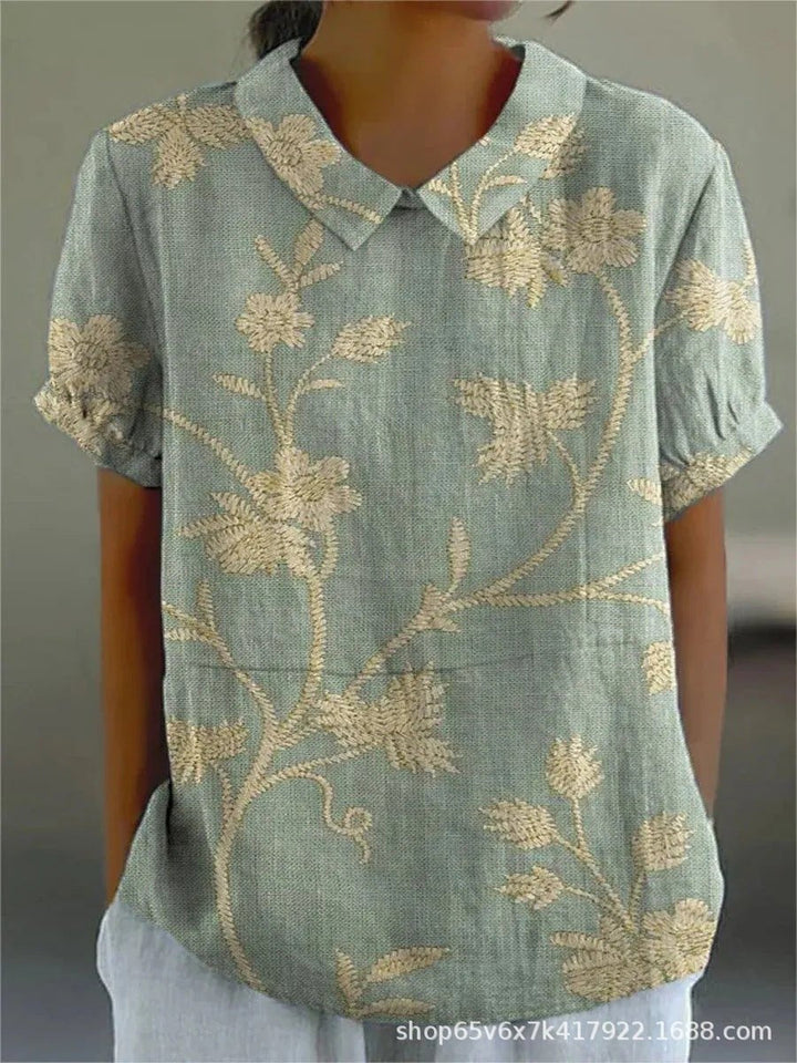 Lily Korte Blouse met Bloemenprint