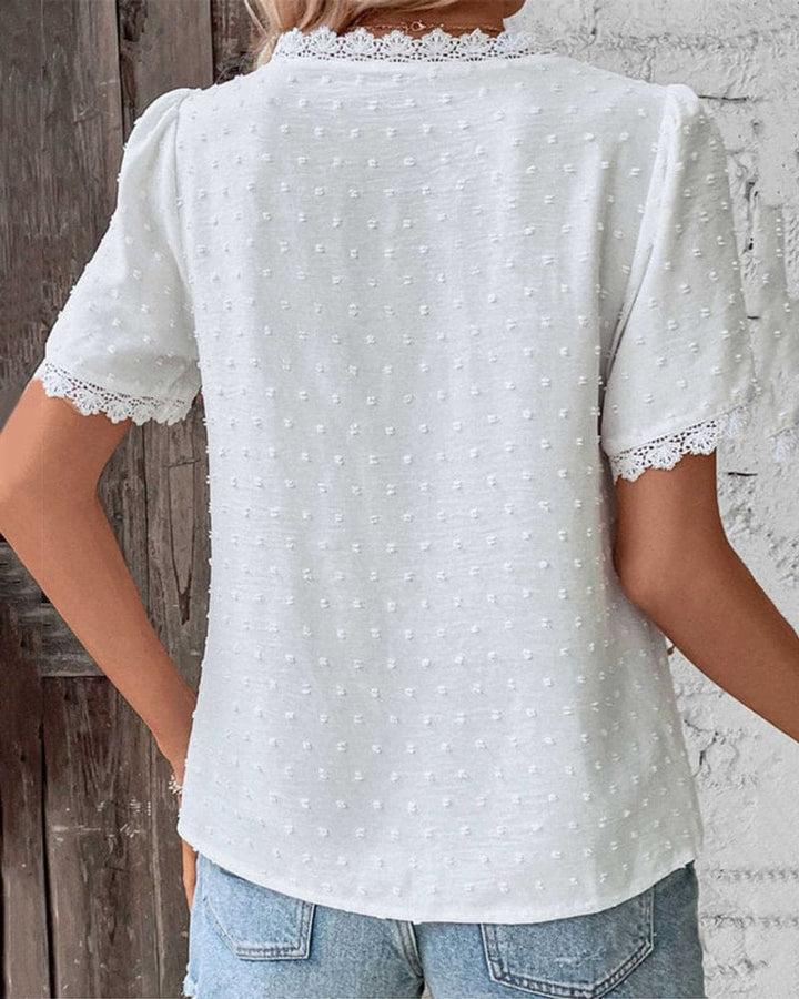 Freya Kanten Blouse met Stippen
