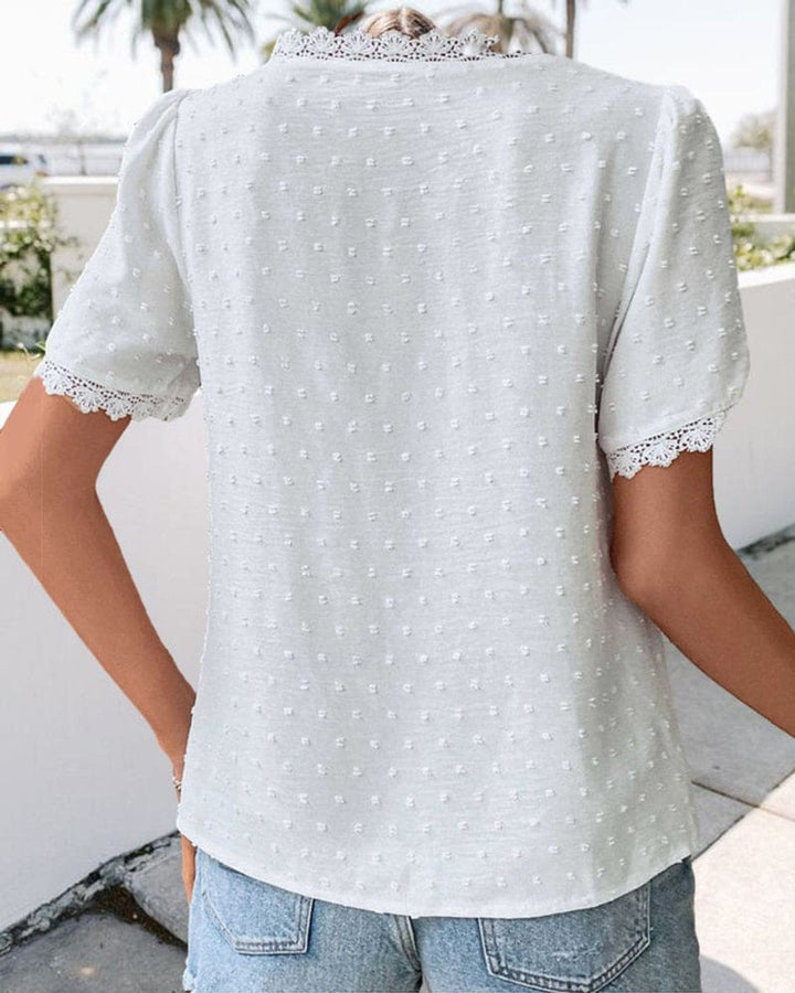 Freya Kanten Blouse met Stippen