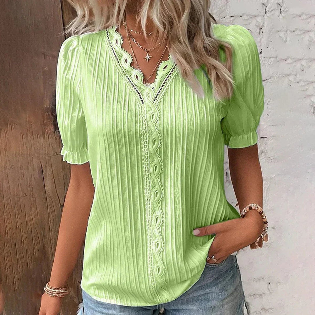 Ivy Kanten Blouse met V-hals