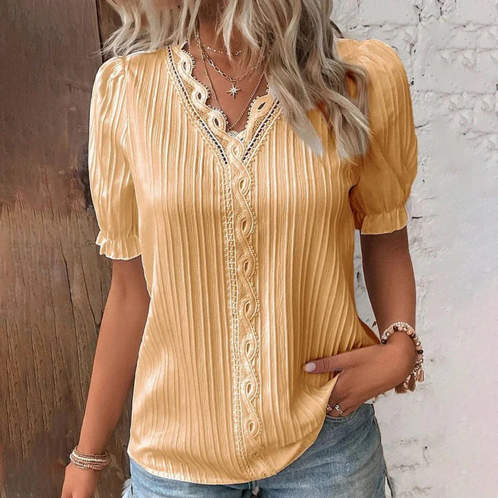 Ivy Kanten Blouse met V-hals