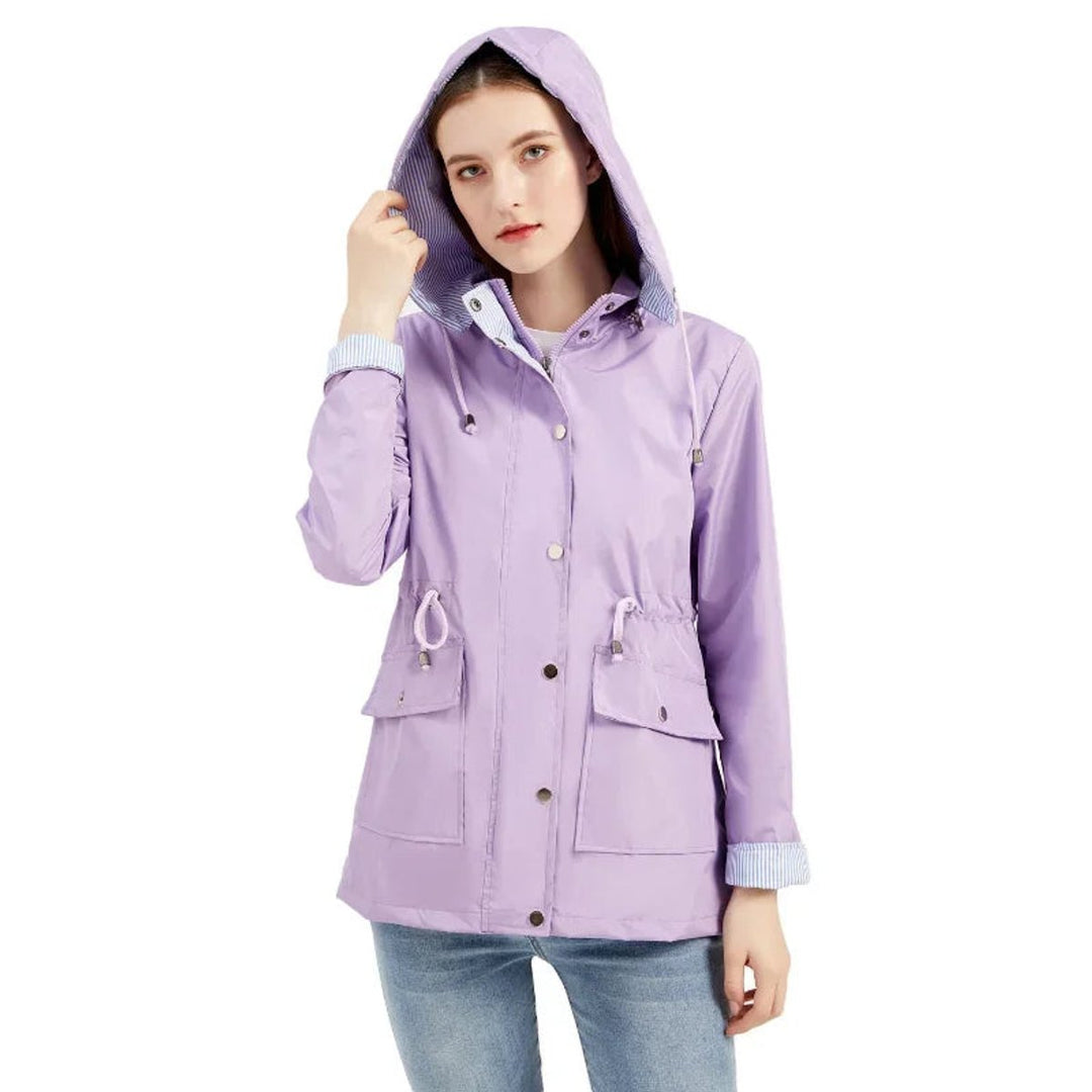 Ivy Trenchcoat met Streepdessin