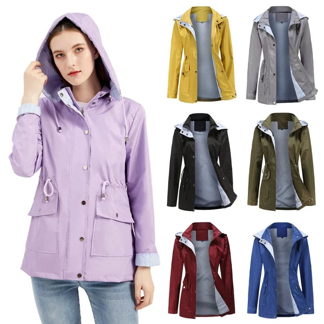 Ivy Trenchcoat met Streepdessin