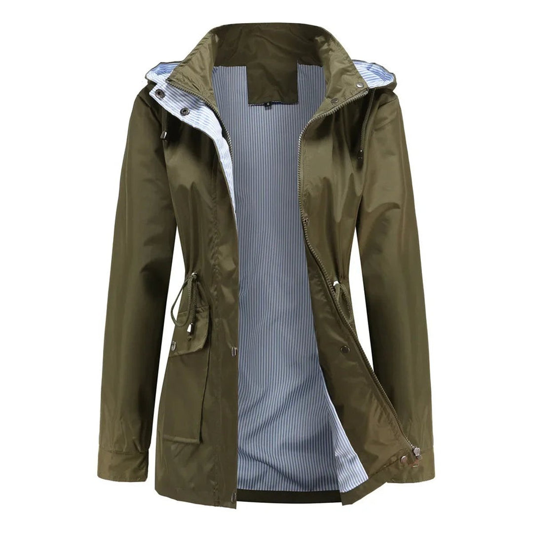 Ivy Trenchcoat met Streepdessin