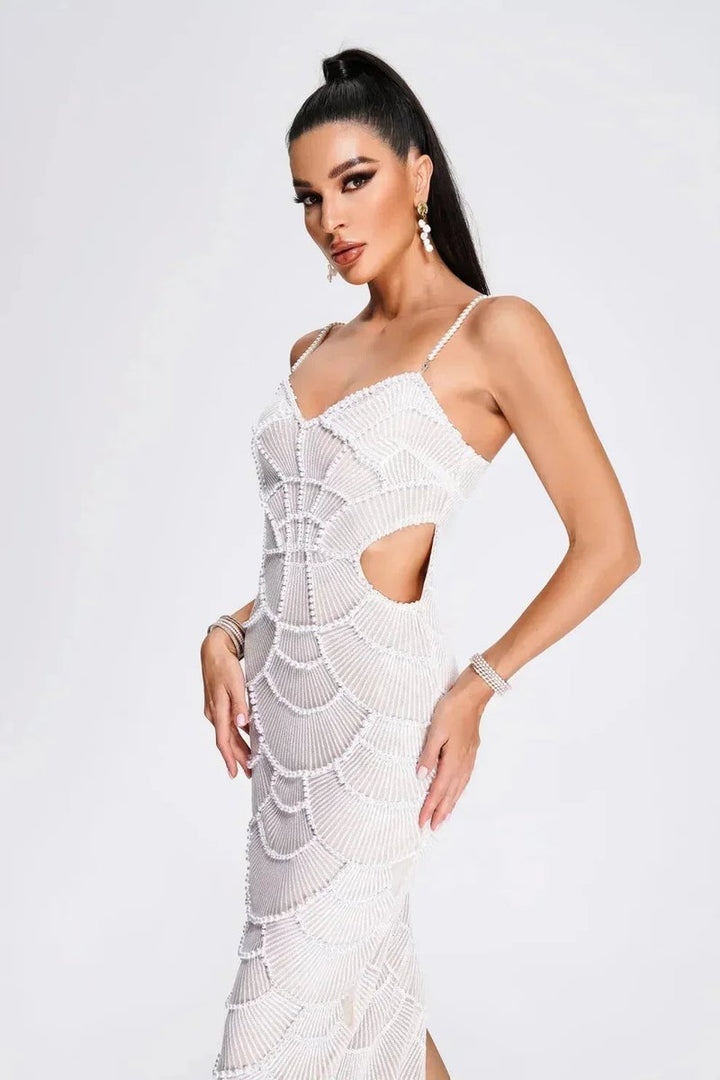 Scarlett Gebreide Kerstjurk met Wikkeldetail