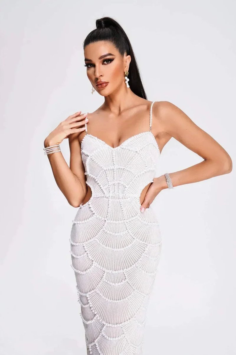 Scarlett Gebreide Kerstjurk met Wikkeldetail