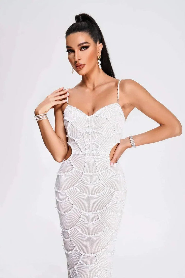 Scarlett Gebreide Kerstjurk met Wikkeldetail