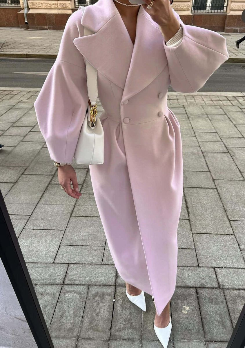 Olivia Lange Wollen Trenchcoat met Reverskraag
