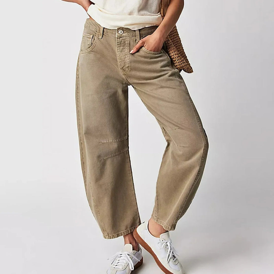 Barrel Getailleerde Broek met Zakken